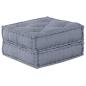 Preview: ARDEBO.de - Modularer Pouf Grau 70x70x36 aus Stoff