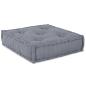 Preview: Modularer Pouf Grau 70x70x36 aus Stoff