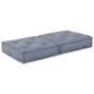 Preview: Modularer Pouf Grau 70x70x36 aus Stoff