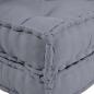 Preview: Modularer Pouf Grau 70x70x36 aus Stoff