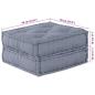 Preview: Modularer Pouf Grau 70x70x36 aus Stoff