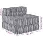 Preview: Modular-Pouf Grau 70x70x54 Stoff