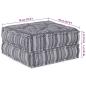 Preview: Modularer Pouffe Grau 70x70x36 Stoff