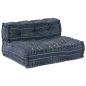 Preview: Modularer Pouffe Indigo 70x70x54 aus Stoff
