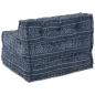 Preview: Modularer Pouffe Indigo 70x70x54 aus Stoff