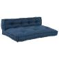 Preview: ARDEBO.de - Palettensofa-Kissen mit Rückenteil, blauer Stoff
