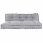Preview: Palettensofa Kissen mit Rückenlehne Grau Stoff