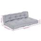 Preview: Palettensofa Kissen mit Rückenlehne Grau Stoff
