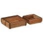 Preview: ARDEBO.de - 2-teiliges Tablett-Set aus recyceltem Massivholz
