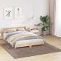 Preview: Flauschiger Teppich mit Latexboden Braun 200x200 cm