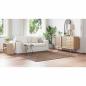 Preview: Flauschiger Teppich mit Latexboden Braun 200x200 cm