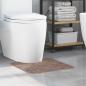Preview: ARDEBO.de - Badezimmermatte U-Form Braun 50x50 cm Polypropylen Rutschfest