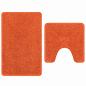 Preview: 2-teiliges Badteppich-Set Orange Polypropylen Rutschfest