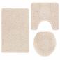 Preview: 3-teiliges Badteppich-Set Creme Polypropylen Rutschfest