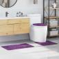 Preview: ARDEBO.de - 3-teiliges Badteppich-Set Lila Polypropylen Rutschfest