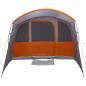 Preview: Familienzelt mit Fenstern Tunnel Grau und Orange für 8 Personen wasserdicht