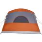 Preview: Familienzelt mit Fenstern Tunnel Grau und Orange für 8 Personen wasserdicht
