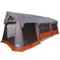 Preview: Camping-Zelt mit Fenstern Grau und Orange für 10 Personen Wasserdicht