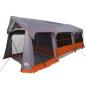 Preview: Camping-Zelt mit Fenstern Grau und Orange für 10 Personen Wasserdicht