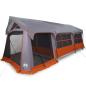 Preview: Camping-Zelt mit Fenstern Grau und Orange für 10 Personen Wasserdicht