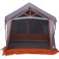 Preview: Camping-Zelt mit Fenstern Grau und Orange für 10 Personen Wasserdicht
