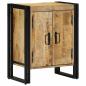 Preview: ARDEBO.de - Schuhschrank Schwarz 30x30x40 cm Aus massivem Mango-Holz und Stahl