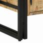 Preview: Schuhschrank Schwarz 30x30x40 cm Aus massivem Mango-Holz und Stahl