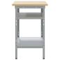Preview: Arbeitstisch Grau 100x55x85 cm aus Stahl und Holzwerkstoff
