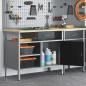 Preview: Werkbank mit Schubladen Schwarz und Grau 100 x 55 x 85 cm