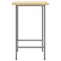 Preview: ARDEBO.de - Arbeitstisch Grau 55x55x85 cm Stahl und Holzwerkstoff
