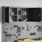 Preview: Werkzeugschrank Schwarz und Grau 100 x 20 x 55 cm Stahl