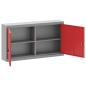Preview: ARDEBO.de - Werkzeugschrank Wandmontage Rot 100x20x55 cm Stahl