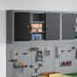 Preview: ARDEBO.de - Werkzeugschrank Wandmontage mit Lochplatte Schwarz 100x20x55 cm Stahl