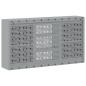 Preview: Werkzeugschrank Wandmontage mit Lochplatte Schwarz 100x20x55 cm Stahl