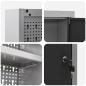 Preview: Werkzeugschrank Wandmontage mit Lochplatte Schwarz 100x20x55 cm Stahl