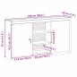 Preview: Werkzeugschrank Wandmontage mit Lochplatte Schwarz 100x20x55 cm Stahl
