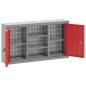 Preview: Werkzeugschrank mit Regal Rot und Grau 100 x 20 x 55 cm Stahl