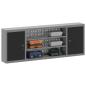 Preview: Werkzeugschrank Schwarz und Grau 150 x 20 x 55 cm Stahl