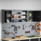 Preview: Werkzeugschrank Schwarz und Grau 150 x 20 x 55 cm Stahl