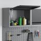 Preview: Werkzeugschrank zur Wandmontage mit Gaslift-Tür, Schwarz, 50x25x35 cm