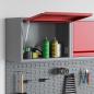 Preview: Werkzeugschrank mit Speicher Rot und Grau 50 x 25 x 35 cm Stahl