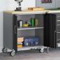 Preview: ARDEBO.de - Werkzeugschrank mit Rollen und abschließbar Schwarz 75x45x85 cm Stahl