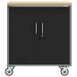 Preview: Werkzeugschrank mit Rollen und abschließbar Schwarz 75x45x85 cm Stahl