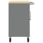 Preview: Werkzeugschrank mit Rollen und abschließbar Schwarz 75x45x85 cm Stahl