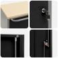 Preview: Werkzeugschrank mit Rollen und abschließbar Schwarz 75x45x85 cm Stahl