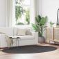 Preview: ARDEBO.de - Teppiche Anthrazit Polyester 160 x 230 cm Akzentteppich Rund