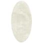 Preview: ARDEBO.de - Teppiche Cremefarben Polyester 80 x 150 cm Ovaler Bereichsteppich