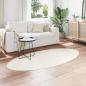 Preview: Teppiche Creme Wolle 100 x 200 cm Bereichsteppich Oval Modern