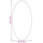 Preview: Teppiche Grau Wolle 100 x 200 cm Bereichsteppiche Oval Modern
