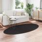 Preview: Teppich ""HUARTE"" Schwarz 100x200 cm Oval